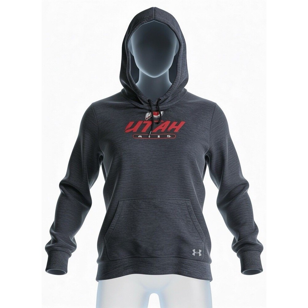 Under Armor Womens Utah Utes Heritage Hoodie Heather Grey Size Large